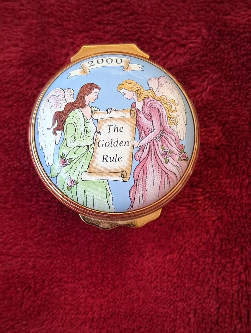 Vintage Halcyon Days Enamel Trinket/pill Container